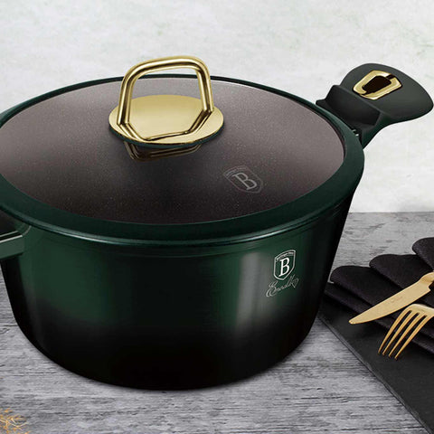  BH/6057, Cacerola con tapa 20cm, Esmeralda, Verde, Cacerola 20 cm, Cacerola, Olla, Cacerola con tapa, Batería de cocina, Cocina, Ollas y cazuelas