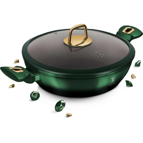 BH/6060, Olla baja con tapa 28cm, Esmeralda, Verde, Olla baja 28 cm, Olla baja, Olla baja con tapa, Olla, Utensilios de cocina, Cocina, Ollas y cazuelas