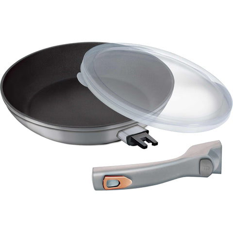 sartén, sartén, utensilios de cocina, cocinar, mango desmontable, utensilios de cocina inteligentes, sartén de 24 cm, gris, LP-BH-038L BH/6001, BH/6081