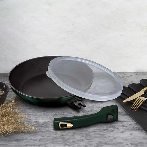 BH/6088,BH/6048,Sartén de 28 cm con mango desmontable,Esmeralda,Verde,Sartén de 28 cm,Mango desmontable,Utensilios de cocina inteligentes,Sartén,Batería de cocina,Cocina,Sartenes,Sartén con mango desmontable
