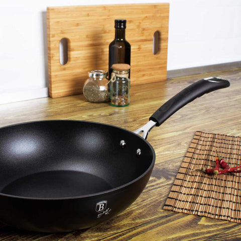 wok, utensilios de cocina, cocinar,,wok de 28 cm, negro,,,BH/6126