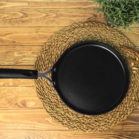 Sartén para panqueques, utensilios de cocina, cocinar, sartén para panqueques de 25 cm, negra, LP-KL-003, BH/6128