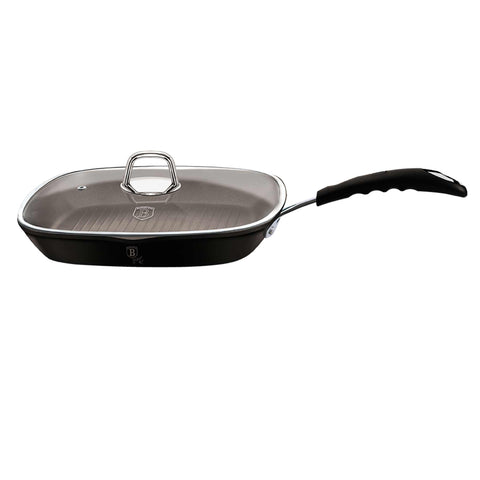 sartén, sartén para freír, sartén para parrilla, sartén para parrilla con tapa, batería de cocina, cocinar,,sartén para parrilla de 28 cm con tapa,negro,,,BH/6130