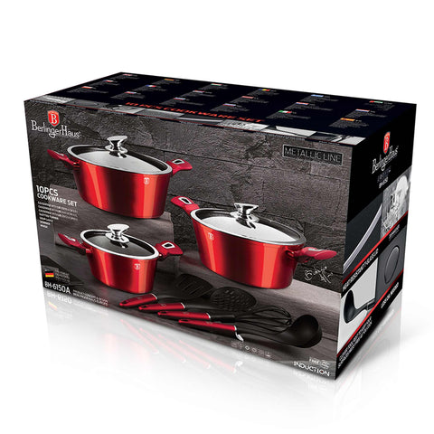 BH/6150A,BH/6150,Juego de utensilios de cocina de 10 piezas,Borgoña,Rojo,Juego de utensilios de cocina de 10 piezas a.,Juego de utensilios de cocina,ollas,juego de ollas,juego,herramientas de cocina,cocinar,utensilios de cocina,Ollas y cazuelas