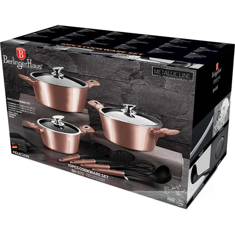  BH/6151, juego de utensilios de cocina de 10 piezas, oro rosa, juego de utensilios de cocina de 10 piezas a., juego de utensilios de cocina, ollas, juego de ollas, juego, herramientas de cocina, cocina, utensilios de cocina, ollas y cazuelas