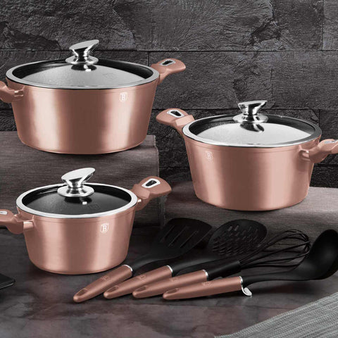  BH/6151, juego de utensilios de cocina de 10 piezas, oro rosa, juego de utensilios de cocina de 10 piezas a., juego de utensilios de cocina, ollas, juego de ollas, juego, herramientas de cocina, cocina, utensilios de cocina, ollas y cazuelas