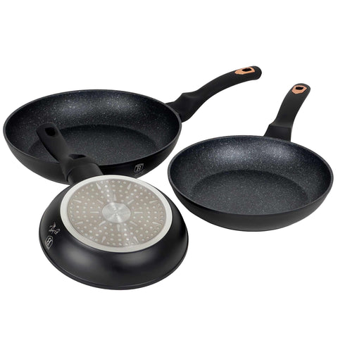 BH/6158F,BH/8360,Juego de sartenes de 3 piezas,Negro,Oro rosa,Juego de sartenes de 3 piezas a.,sartén,juego de sartenes,sartén,juego de sartenes,utensilios de cocina,cocinar,Sartenes,Juego de sartenes