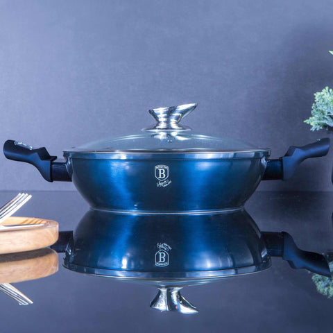  BH/6165, Olla baja con tapa 24cm, Aguamarina, Azul, Olla baja 24 cm, Olla baja, Olla baja con tapa, Olla, Utensilios de cocina, Cocina, Ollas y cazuelas