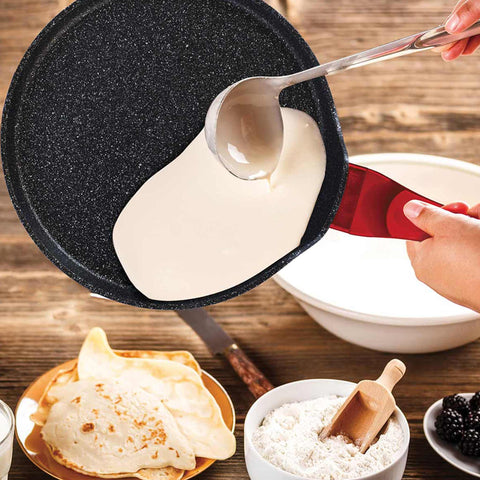  BH/6179, Sartén para panqueques de 28 cm, color burdeos, rojo, sartén para panqueques de 28 cm, sartén para panqueques, utensilios de cocina, cocina, sartenes, sartén para crepes/panqueques