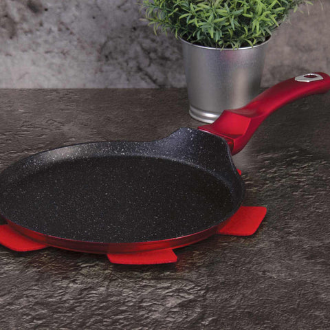  BH/6179, Sartén para panqueques de 28 cm, color burdeos, rojo, sartén para panqueques de 28 cm, sartén para panqueques, utensilios de cocina, cocina, sartenes, sartén para crepes/panqueques
