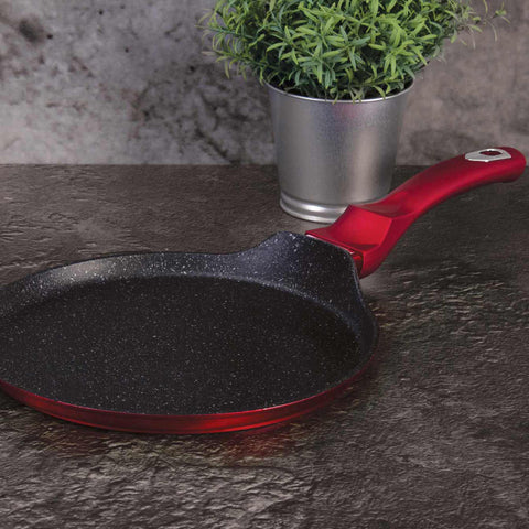  BH/6179, Sartén para panqueques de 28 cm, color burdeos, rojo, sartén para panqueques de 28 cm, sartén para panqueques, utensilios de cocina, cocina, sartenes, sartén para crepes/panqueques