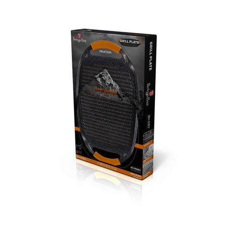  BH/6183, Plancha para asar 47cm, Negra, plancha para asar, parrilla, mango de silicona, Sartenes, Sartén para asar