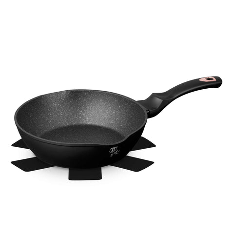  BH/6184, Sartén honda de 2 bocas de 24 cm, Negro, Oro rosa, Sartén honda de 24 cm, Sartén, Sartén honda, Sartén, Utensilios de cocina, Cocina, Sartenes