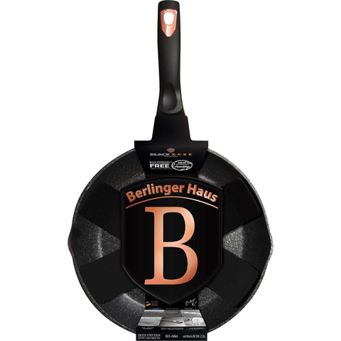  BH/6184, Sartén honda de 2 bocas de 24 cm, Negro, Oro rosa, Sartén honda de 24 cm, Sartén, Sartén honda, Sartén, Utensilios de cocina, Cocina, Sartenes