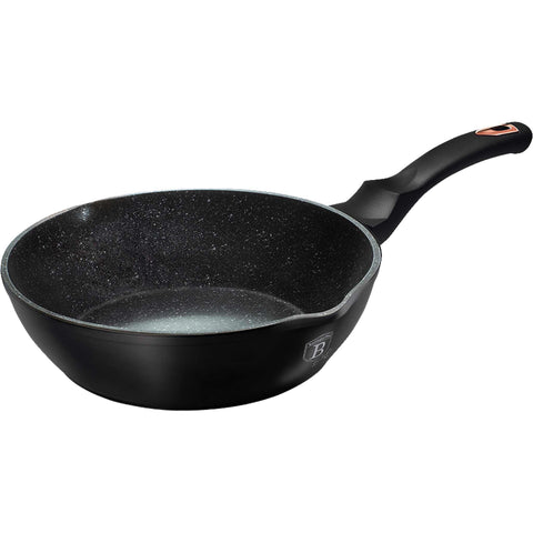 sartén, sartén profunda, sartén, utensilios de cocina, cocinar, sartén profunda de 24 cm, negro, oro rosa, RENEW, BH/6184, BH/6184NPR