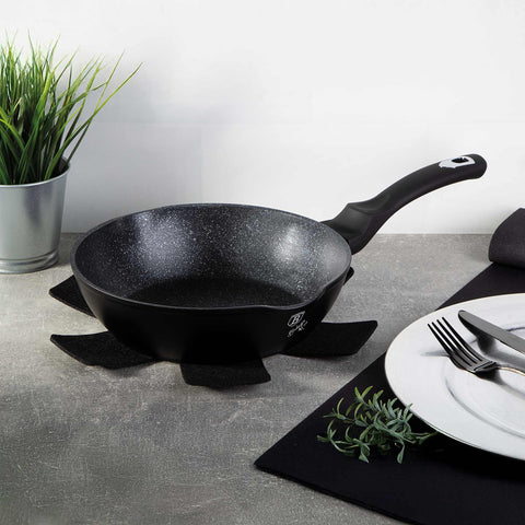  BH/6185, Sartén honda con 2 bocas 24cm, Negro, Plateado, Sartén honda 24 cm, Sartén, Sartén honda, Sartén, Batería de cocina, Cocina, Sartenes