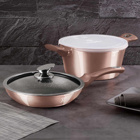  BH/6200, juego de utensilios de cocina de 4 piezas, oro rosa, juego de utensilios de cocina de 4 piezas, utensilios de cocina inteligentes, juego de utensilios de cocina, ollas y sartenes, juego de ollas y sartenes, juego, cocina, utensilios de cocina, ollas y cazuelas