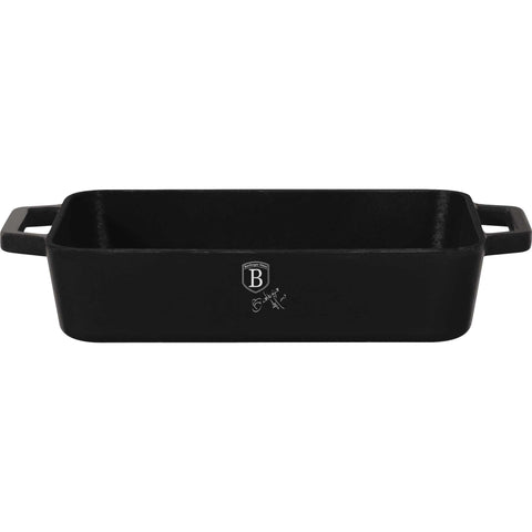  BH/6261, Asador de 30 cm, Negro, Utensilios para hornear, Asador rectangular d., Hierro fundido, Asador rectangular, Asador, Hornear, Bandeja para asar