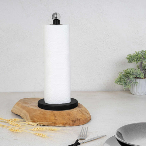 BH/6295N, BH/6295, Portarrollos de cocina, Negro, Plateado, Portarrollos de papel, Utensilios de cocina