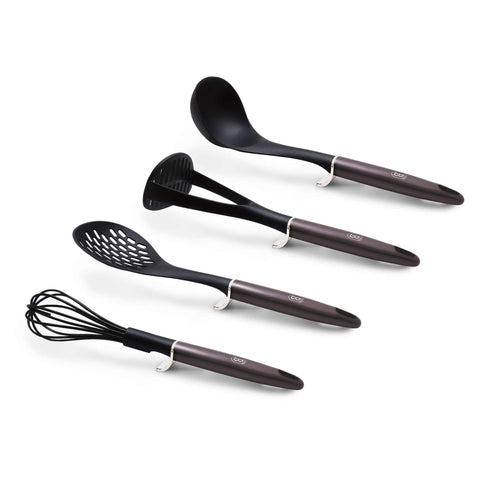 BH/6322N, BH/6322, juego de herramientas de cocina de 4 piezas, gris oscuro, juego de herramientas de cocina con pata inteligente, juego de herramientas de cocina, herramientas de cocina, utensilios de cocina, utensilios de cocina, aparatos de cocina, machacador, batidor, espumadera, cucharón de sopa, juego de utensilios