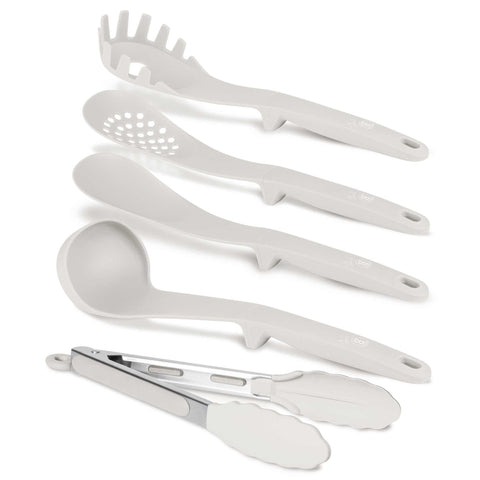  BH/6336, BH/6336N, juego de herramientas de cocina de 5 piezas, crema mate, juego de herramientas de cocina de 5 piezas, juego de herramientas de cocina, herramientas de cocina, utensilios de cocina, utensilios de cocina, aparatos de cocina, cucharón para sopa, cuchara de cocina, espumadera, cucharón para espaguetis, pinza para alimentos, juego de utensilios