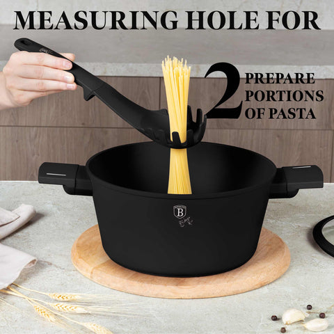  BH/6338, BH/6338N, Juego de utensilios de cocina de 5 piezas, Negro mate, Juego de utensilios de cocina de 5 piezas, Juego de herramientas de cocina, Herramientas de cocina, Utensilios de cocina, Utensilios de cocina, Utensilios de cocina, Cucharón para sopa, Cuchara para cocinar, Espumadera, Cucharón para espaguetis, Pinza para alimentos, Juego de utensilios