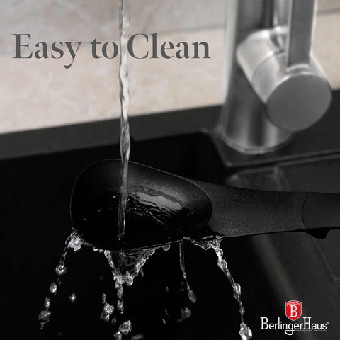  BH/6338, BH/6338N, Juego de utensilios de cocina de 5 piezas, Negro mate, Juego de utensilios de cocina de 5 piezas, Juego de herramientas de cocina, Herramientas de cocina, Utensilios de cocina, Utensilios de cocina, Utensilios de cocina, Cucharón para sopa, Cuchara para cocinar, Espumadera, Cucharón para espaguetis, Pinza para alimentos, Juego de utensilios