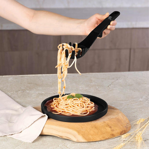  BH/6338, BH/6338N, Juego de utensilios de cocina de 5 piezas, Negro mate, Juego de utensilios de cocina de 5 piezas, Juego de herramientas de cocina, Herramientas de cocina, Utensilios de cocina, Utensilios de cocina, Utensilios de cocina, Cucharón para sopa, Cuchara para cocinar, Espumadera, Cucharón para espaguetis, Pinza para alimentos, Juego de utensilios