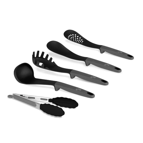  BH/6339,BH/6339N,Juego de utensilios de cocina de 5 piezas,Antracita mate,Juego de utensilios de cocina de 5 piezas,Juego de herramientas de cocina,Utensilios de cocina,Utensilios de cocina,Aparatos de cocina,Cazo para sopa,Cuchara para cocinar,Espumadera,Cazo para espaguetis,Pinza para alimentos,Juego de utensilios