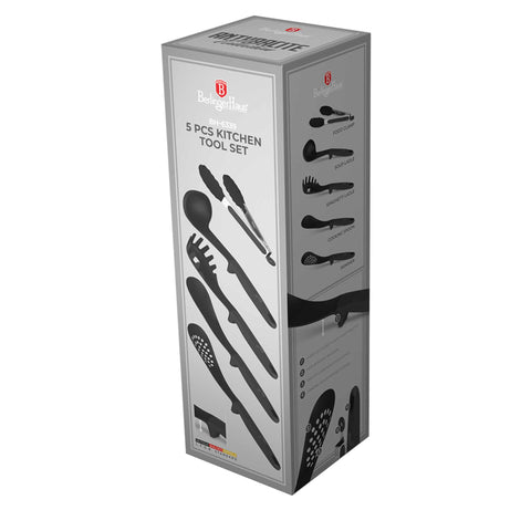  BH/6339,BH/6339N,Juego de utensilios de cocina de 5 piezas,Antracita mate,Juego de utensilios de cocina de 5 piezas,Juego de herramientas de cocina,Utensilios de cocina,Utensilios de cocina,Aparatos de cocina,Cazo para sopa,Cuchara para cocinar,Espumadera,Cazo para espaguetis,Pinza para alimentos,Juego de utensilios