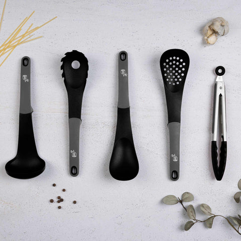  BH/6339,BH/6339N,Juego de utensilios de cocina de 5 piezas,Antracita mate,Juego de utensilios de cocina de 5 piezas,Juego de herramientas de cocina,Utensilios de cocina,Utensilios de cocina,Aparatos de cocina,Cazo para sopa,Cuchara para cocinar,Espumadera,Cazo para espaguetis,Pinza para alimentos,Juego de utensilios
