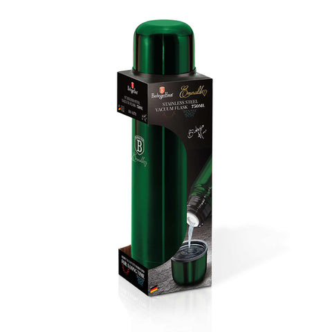  BH/6378, Termo de vacío de 0,75 l, Verde esmeralda, Termo de vacío, Termo para alimentos, Termo
