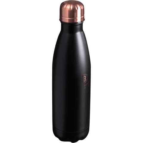 BH/6400A, Botella termo de vacío, forma de botella, 0,5 l, negro, oro rosa, botella termo, termo