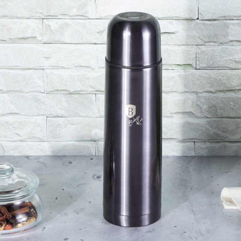  BH/6403, Termo de vacío de 0,75 l, Gris oscuro, Termo de vacío, Termo, Almacenamiento de alimentos, Frasco