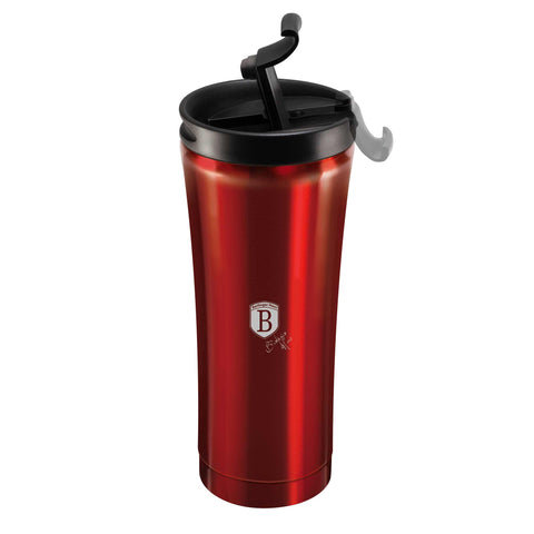 BH/6408A, Taza de café 0,5L, burdeos, rojo, taza de café, taza de café de viaje, botella, frasco