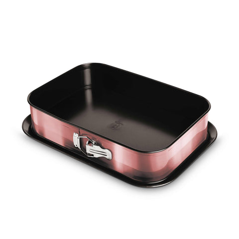  BH/6467A,BH/6467,Molde desmontable rectangular 39x27cm,Rosa,utensilios para hornear,molde desmontable rectangular,molde desmontable cuadrado,pasteles,acoplamiento,horneado,Molde desmontable