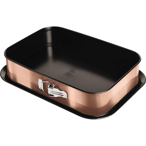 BH/6474A, BH/6474, BH/6474AN, BH/6474SW, Molde desmontable rectangular de 39 x 27 cm, Oro rosa, Utensilios para hornear, Molde desmontable rectangular, Molde desmontable cuadrado, Pastel, Acoplamiento, Horneado, Molde desmontable