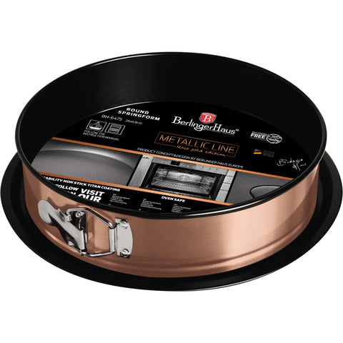  BH/6475SW,BH/6475,BH/6475A,BH/8695,BH/8696, Molde desmontable redondo 26x6,8cm, Oro rosa, Utensilios para hornear, Molde desmontable redondo, Molde desmontable redondo, Pastel, Horneado, Acoplamiento, Molde desmontable