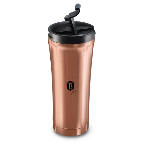 BH/6488A, Taza de café 0,5L, oro rosa, taza de café, taza de café de viaje, botella, frasco