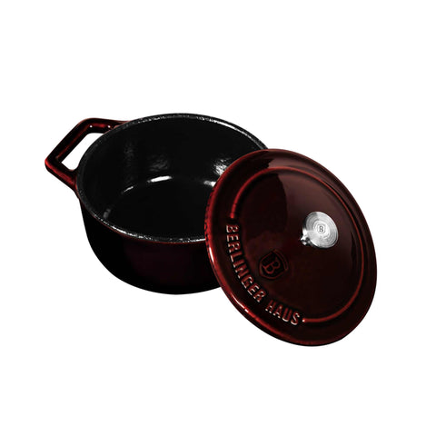  BH/6495, Mini olla de 10 cm de hierro fundido, Borgoña, Rojo, mini olla, hierro fundido, cacerola, cacerola con tapa, utensilios de cocina, cocina, Ollas y cazuelas, Olla