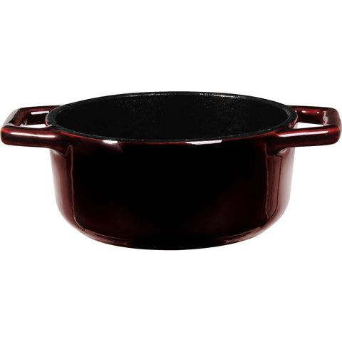 cacerola, olla pequeña, cacerola con tapa, utensilios de cocina, cocinar, hierro fundido, hierro fundido, olla pequeña, burdeos/rojo,,BH/6495