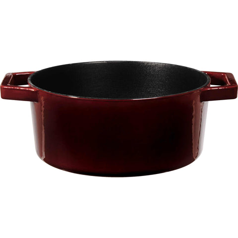 cacerola, olla, cacerola con tapa, batería de cocina, cocinar, hierro fundido, hierro fundido, cacerola de 24 cm, burdeos/rojo,,BH/6497