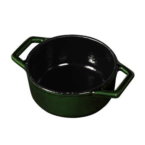 cacerola, olla pequeña, cacerola con tapa, utensilios de cocina, cocinar, hierro fundido, hierro fundido, olla pequeña, esmeralda/verde,,BH/6502