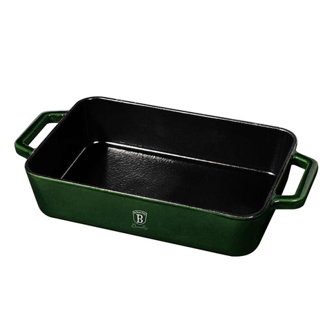  BH/6506, Asador de hierro fundido de 30 cm, Esmeralda, Verde, Utensilios para hornear, Asador rectangular d., Hierro fundido, Asador rectangular, Asador, Hornear, Bandeja para asar