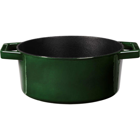 cacerola, olla, cacerola con tapa, batería de cocina, cocinar, hierro fundido, hierro fundido, cacerola de 20 cm, esmeralda/verde,,BH/6517