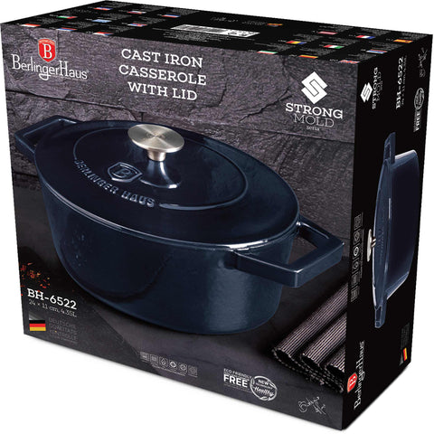  BH/6522, Cacerola de hierro fundido de 24 cm, Aguamarina, Azul, Cacerola de 24 cm, Hierro fundido, Cacerola, Olla, Cacerola con tapa, Batería de cocina, Cocina, Ollas y cazuelas