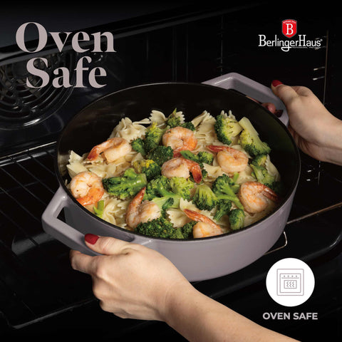  BH/6527, Olla baja de 26 cm de hierro fundido, color topo, olla baja de 26 cm, hierro fundido, olla baja, olla baja con tapa, olla, utensilios de cocina, cocina, ollas y cazuelas