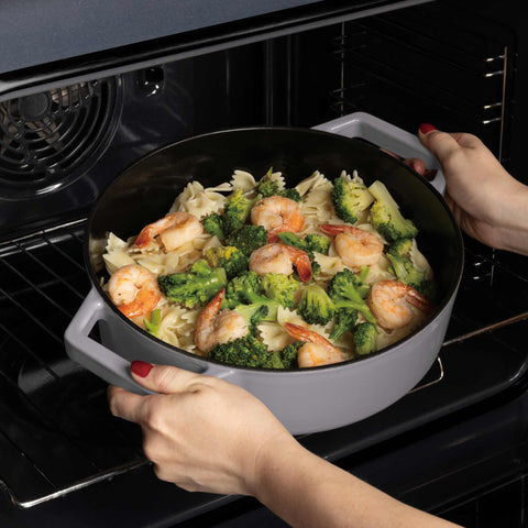  BH/6527, Olla baja de 26 cm de hierro fundido, color topo, olla baja de 26 cm, hierro fundido, olla baja, olla baja con tapa, olla, utensilios de cocina, cocina, ollas y cazuelas