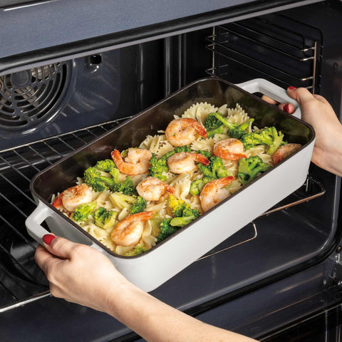  BH/6529, Asador de hierro fundido de 30 cm, Crema, Utensilios para hornear, Asador rectangular d., Hierro fundido, Asador rectangular, Asador, Hornear, Bandeja para asar