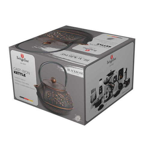  BH/6531, Tetera de hierro fundido 850 ml, Negra, tetera, hierro fundido, tetera de hierro fundido, Ollas y cacerolas, Olla